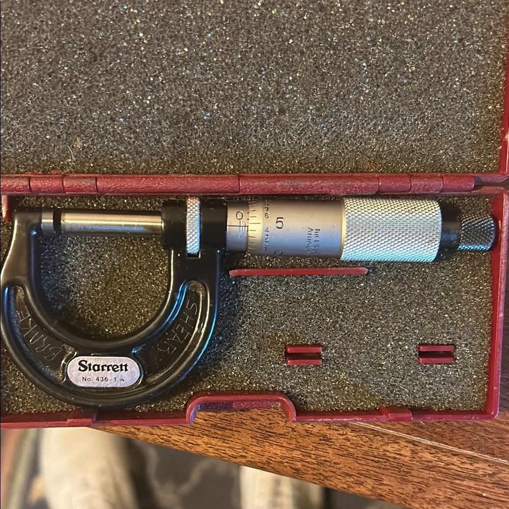 Black and Silver Micrometer